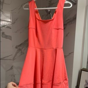 Neon pink Lulu’s dress